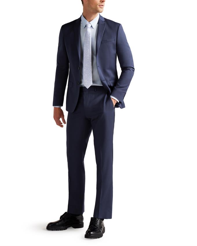 Veste Ted Baker Slim Navy Twill Suit Bleu Marine Homme | DZF-21346712